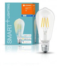 LEDVANCE Smart+ BT FIL edison fényforrás,DIM,6W 2700K E27 okostelefonnal,alkalmazással vezérelhető intelligens fényforrás Háztartás / Otthon / Kültér - Világítás / elektromosság - E27 foglalatú izzó - 396463
