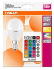 LEDVANCE Osram Star+ RGBW/matt b&uacute;ra/5,5W/470lm/2700K/E14 t&aacute;vir&aacute;ny&iacute;that&oacute; LED kisg&ouml;mb izz&oacute; H&aacute;ztart&aacute;s / Otthon / K&uuml;lt&eacute;r - Vil&aacute;g&iacute;t&aacute;s / elektromoss&aacute;g - L&aacute;mpa kieg&eacute;sz&iacute;tő - 410053