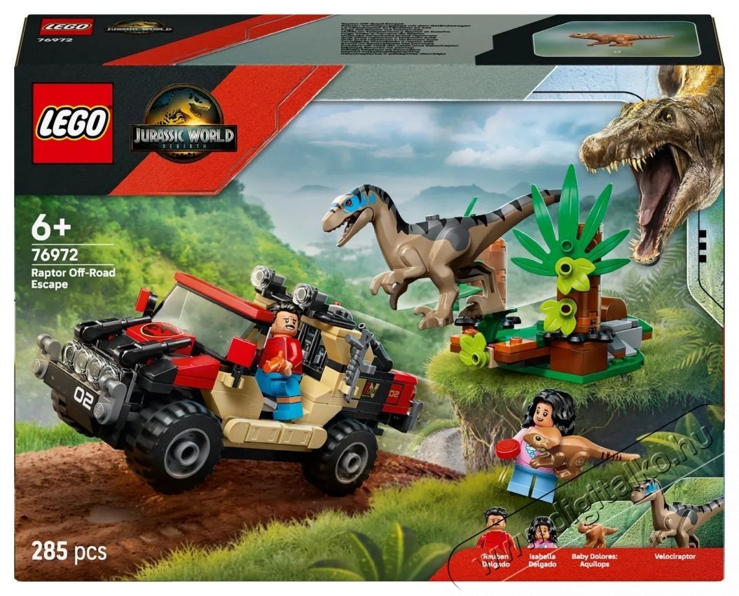 LEGO Jurassic World 76972 Terepj&aacute;r&oacute;s menek&uuml;l&eacute;s a raptor elől H&aacute;ztart&aacute;s / Otthon / K&uuml;lt&eacute;r - J&aacute;t&eacute;k / Sport - Kreat&iacute;v / k&eacute;szs&eacute;gfejlesztő j&aacute;t&eacute;k - 531892