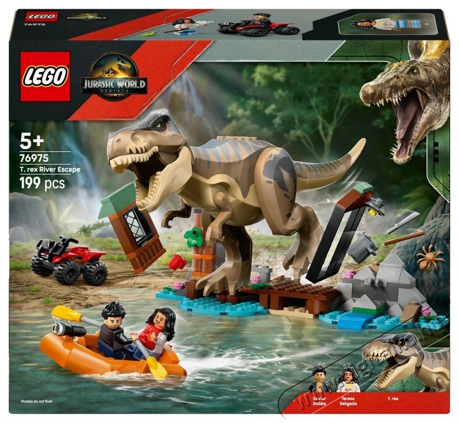 LEGO Jurassic World 76975 Menek&uuml;l&eacute;s a foly&oacute;n&aacute;l a T-Rex elől H&aacute;ztart&aacute;s / Otthon / K&uuml;lt&eacute;r - J&aacute;t&eacute;k / Sport - Kreat&iacute;v / k&eacute;szs&eacute;gfejlesztő j&aacute;t&eacute;k - 531896