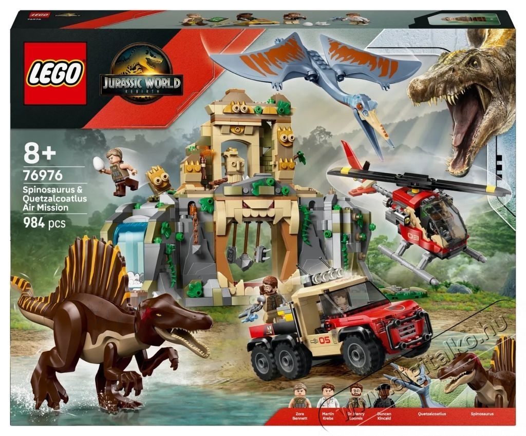 LEGO Jurassic World 76976 Spinosaurus &eacute;s Quetzalcoatlus  l&eacute;gi k&uuml;ldet&eacute;s H&aacute;ztart&aacute;s / Otthon / K&uuml;lt&eacute;r - J&aacute;t&eacute;k / Sport - Kreat&iacute;v / k&eacute;szs&eacute;gfejlesztő j&aacute;t&eacute;k - 531903
