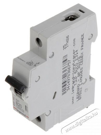 Legrand 419137 RX3 B20 6kA BIC 1 pólusú kismegszakító Háztartás / Otthon / Kültér - Világítás / elektromosság - Hálózati elosztó / hosszabbító / adapter - 391744