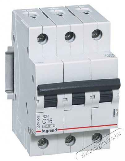 Legrand 419235 RX3 C16 6kA BIC 3 pólusú kismegszakító Háztartás / Otthon / Kültér - Világítás / elektromosság - Hálózati elosztó / hosszabbító / adapter - 392515