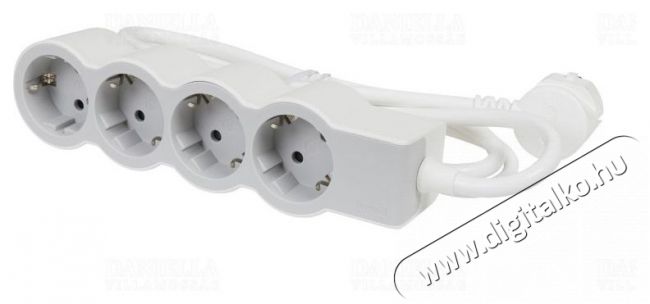 Legrand 694552 1,5m vezetékkel fehér-szürke 4x2P+F elosztósor Tv kiegészítők - Kábel / csatlakozó - Csatlakozó / elosztó / átalakító - 398357