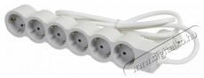 Legrand 694557 1,5m vezetékkel fehér-szürke 6x2P+F elosztósor Háztartás / Otthon / Kültér - Világítás / elektromosság - Hálózati elosztó / hosszabbító / adapter - 398355