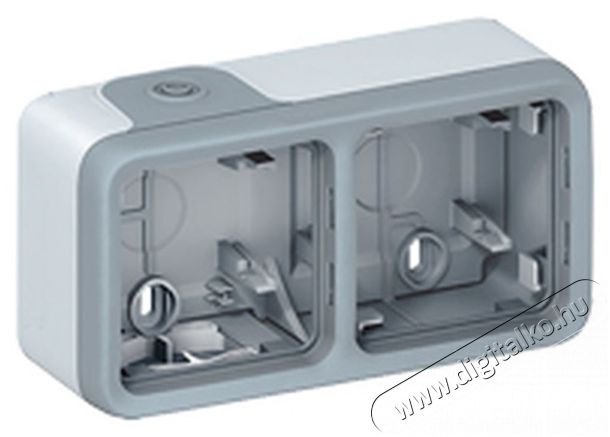 Legrand 069672 Plexo 55 2-es vízszintes membrános szürke falonkívüli doboz Háztartás / Otthon / Kültér - Világítás / elektromosság - Hálózati elosztó / hosszabbító / adapter - 392678