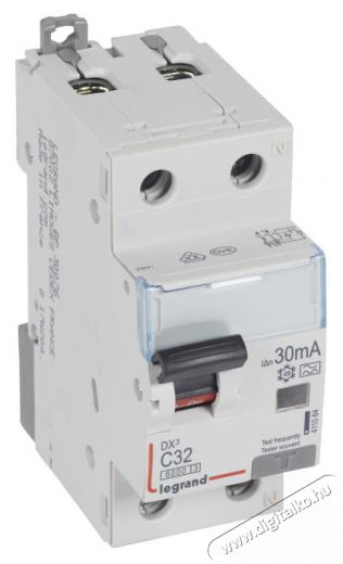 Legrand DX3 1P+N kombinált áram-védőkapcsoló C32 6000A / 10kA 30mA A típus Háztartás / Otthon / Kültér - Világítás / elektromosság - Hálózati elosztó / hosszabbító / adapter - 392792