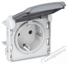 Legrand 069571 Plexo 55 csapófedéllel csavaros szürke 2P+F aljzat Háztartás / Otthon / Kültér - Világítás / elektromosság - Hálózati elosztó / hosszabbító / adapter - 392698