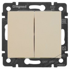 Legrand 774308 Valena elefántcsont kettős váltókapcsoló Háztartás / Otthon / Kültér - Világítás / elektromosság - Hálózati elosztó / hosszabbító / adapter - 392386