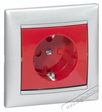 Legrand 774327 Valena reteszelt piros betéttárcsával 2P+F csatlakozóaljzat Háztartás / Otthon / Kültér - Világítás / elektromosság - Hálózati elosztó / hosszabbító / adapter - 392390
