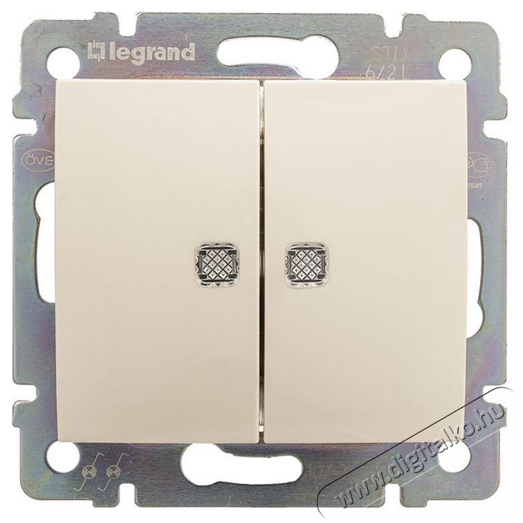 Legrand 774112 Valena kettős jelzőf&eacute;nnyel elef&aacute;ntcsont v&aacute;lt&oacute;kapcsol&oacute; H&aacute;ztart&aacute;s / Otthon / K&uuml;lt&eacute;r - Vil&aacute;g&iacute;t&aacute;s / elektromoss&aacute;g - H&aacute;l&oacute;zati eloszt&oacute; / hosszabb&iacute;t&oacute; / adapter - 392108