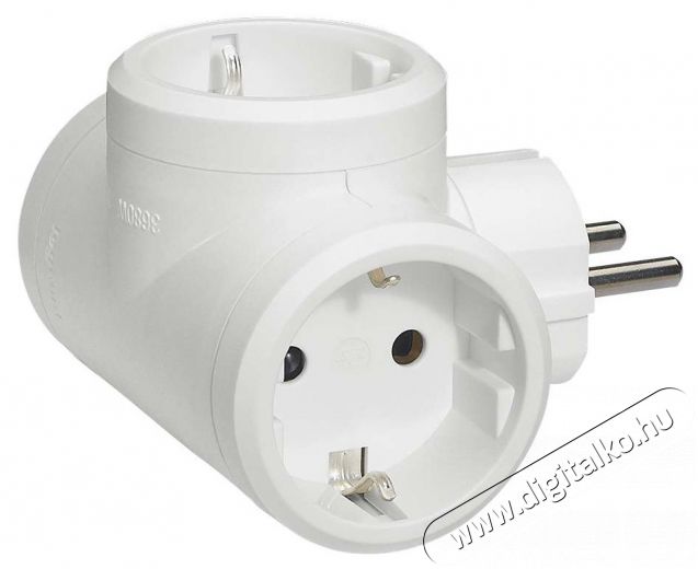 Legrand 050662 16A fehér hármas elágazású elosztódugó Háztartás / Otthon / Kültér - Világítás / elektromosság - Hálózati elosztó / hosszabbító / adapter - 417876