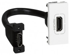Legrand 078778 Program Mosaic fehér 1xHDMI elővezetékezett aljzat Tv kiegészítők - Kábel / csatlakozó - Hdmi kábel - 446191