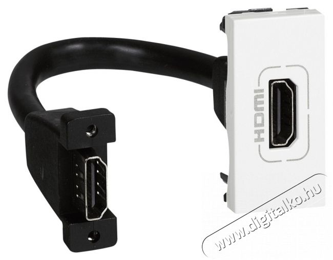 Legrand 078778 Program Mosaic fehér 1xHDMI elővezetékezett aljzat Tv kiegészítők - Kábel / csatlakozó - Hdmi kábel - 446191