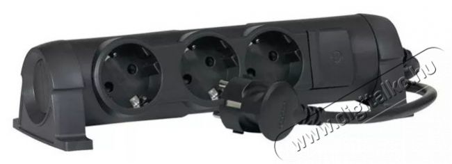 Legrand 694601 CON 1,5m vezetékkel fekete 3x2P+F elosztósor Háztartás / Otthon / Kültér - Világítás / elektromosság - Hálózati elosztó / hosszabbító / adapter - 458314
