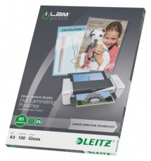 Leitz A3 2x80mic 100db-os átlátszó lamináló fólia Iroda és számítástechnika - Papír kezelő termék - Lamináló fólia - 395998
