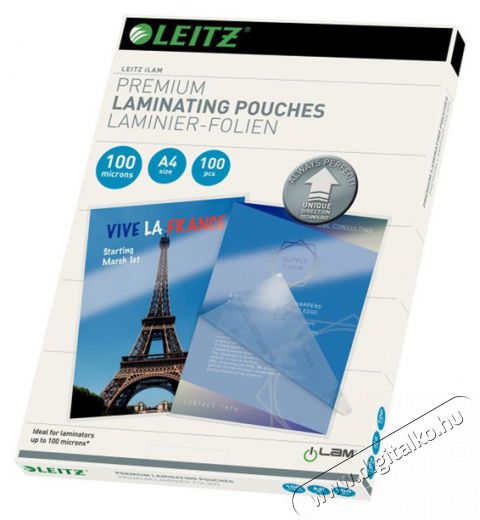 Leitz A4 2x100mic 100db-os lamináló fólia Iroda és számítástechnika - Papír kezelő termék - Lamináló fólia - 407335