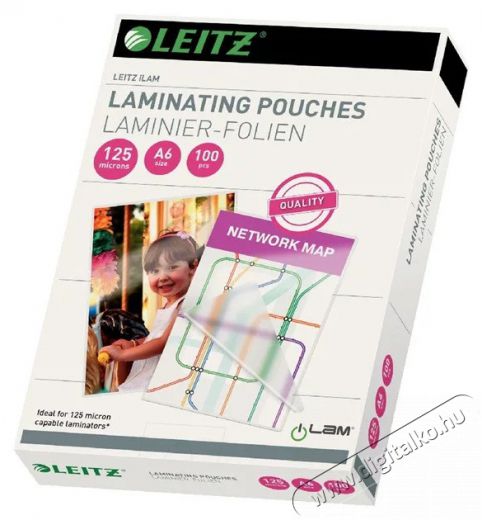 Leitz iLam Standard A6 125 mikron 100db/csomag meleglamináló-fólia Iroda és számítástechnika - Papír kezelő termék - Lamináló fólia - 404472