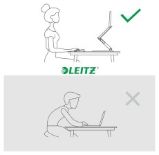 Leitz Ergo állítható magasságú és dőlésszögű sötétszürke laptopállvány Mobil / Kommunikáció / Smart - Tablet / E-book kiegészítő, tok - Tartó / rögzítő / állvány - 514812