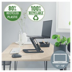 Leitz Ergo állítható magasságú és dőlésszögű sötétszürke laptopállvány Mobil / Kommunikáció / Smart - Tablet / E-book kiegészítő, tok - Tartó / rögzítő / állvány - 514812