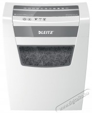 Leitz IQ Office k&eacute;zi iratmegsemmis&iacute;tő, P4, Mikro v&aacute;gott (r&eacute;szecsk&eacute;k), 8 lap, 15 literes szemetes, Feh&eacute;r/Sz&uuml;rke Iroda &eacute;s sz&aacute;m&iacute;t&aacute;stechnika - Iratmegsemmis&iacute;tő - 533549