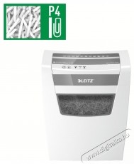 Leitz IQ Office k&eacute;zi iratmegsemmis&iacute;tő, P4, Mikro v&aacute;gott (r&eacute;szecsk&eacute;k), 8 lap, 15 literes szemetes, Feh&eacute;r/Sz&uuml;rke Iroda &eacute;s sz&aacute;m&iacute;t&aacute;stechnika - Iratmegsemmis&iacute;tő - 533549