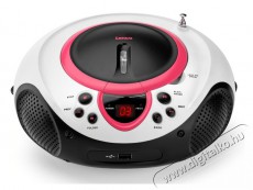 Lenco SCD-38 USB hordozható CD-s rádió (Boombox) - rózsaszín Audio-Video / Hifi / Multimédia - Hordozható CD / DVD / Multimédia készülék - Hordozható CD / Multimédia rádiómagnó / Boombox - 259041