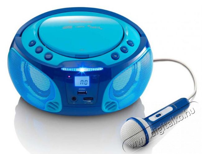 Lenco SCD-650BU hordozható rádiós CD/MP3/USB lejátszó party fénnyel és mikrofonnal Audio-Video / Hifi / Multimédia - Rádió / órás rádió - Hordozható, zseb-, táska rádió - 310537