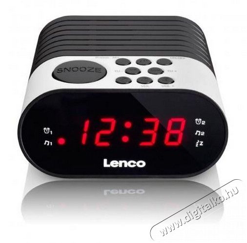 Lenco CR-07 W FM szintézeres ébresztőórás rádió - fehér Audio-Video / Hifi / Multimédia - Rádió / órás rádió - Ébresztőórás rádió - 310529