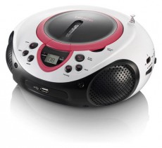 Lenco SCD-38 USB hordozható CD-s rádió (Boombox) - rózsaszín Audio-Video / Hifi / Multimédia - Hordozható CD / DVD / Multimédia készülék - Hordozható CD / Multimédia rádiómagnó / Boombox - 259041