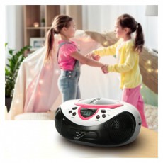 Lenco SCD-38 USB hordozható CD-s rádió (Boombox) - rózsaszín Audio-Video / Hifi / Multimédia - Hordozható CD / DVD / Multimédia készülék - Hordozható CD / Multimédia rádiómagnó / Boombox - 259041