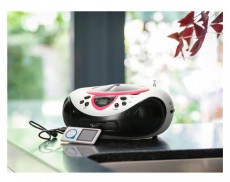 Lenco SCD-38 USB hordozható CD-s rádió (Boombox) - rózsaszín Audio-Video / Hifi / Multimédia - Hordozható CD / DVD / Multimédia készülék - Hordozható CD / Multimédia rádiómagnó / Boombox - 259041
