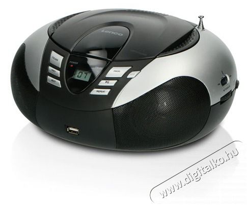 Lenco SCD-37 SILVER CD-s rádiómagnó MP3 USB Audio-Video / Hifi / Multimédia - Hordozható CD / DVD / Multimédia készülék - Hordozható CD / Multimédia rádiómagnó / Boombox - 392991