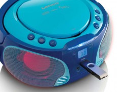 Lenco SCD-650BU hordozható rádiós CD/MP3/USB lejátszó party fénnyel és mikrofonnal Audio-Video / Hifi / Multimédia - Rádió / órás rádió - Hordozható, zseb-, táska rádió - 310537