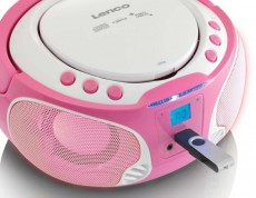Lenco SCD-650PK hordozható rádiós CD/MP3/USB lejátszó party fénnyel és mikrofonnal - rózsaszín Audio-Video / Hifi / Multimédia - Rádió / órás rádió - Hordozható, zseb-, táska rádió - 310538