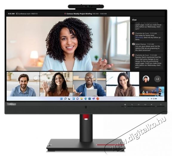 Lenovo ThinkVision T24mv-30 IPS monitor, 23.8, Full HD 1920x1080, 16:9, 4 ms Iroda &eacute;s sz&aacute;m&iacute;t&aacute;stechnika - Monitor - Monitor - 533554