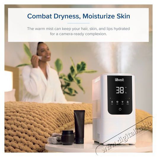 Levoit OasisMist 450S Smart 4,5 l RGB h&aacute;tt&eacute;rvil&aacute;g&iacute;t&aacute;ssal P&aacute;r&aacute;s&iacute;t&oacute; Sz&eacute;ps&eacute;g&aacute;pol&aacute;s / Eg&eacute;szs&eacute;g - L&eacute;gtiszt&iacute;t&oacute; / p&aacute;r&aacute;s&iacute;t&oacute; / p&aacute;r&aacute;tlan&iacute;t&oacute; - P&aacute;r&aacute;s&iacute;t&oacute; - 525220