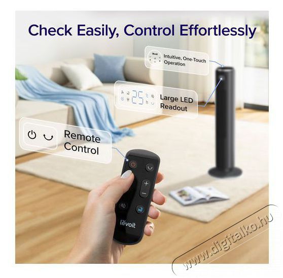 Levoit TempSense F362 DC Vortex Ventil&aacute;tor H&aacute;ztart&aacute;s / Otthon / K&uuml;lt&eacute;r - Ventil&aacute;tor / L&eacute;gkondicion&aacute;l&oacute; - &Aacute;ll&oacute; / padl&oacute; ventil&aacute;tor - 525210