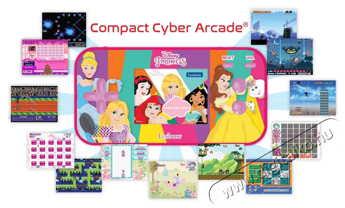 Lexibook hordozhat&oacute; j&aacute;t&eacute;kkonzol - Disney hercegnők Iroda &eacute;s sz&aacute;m&iacute;t&aacute;stechnika - J&aacute;t&eacute;k konzol - Kontroller - 522385