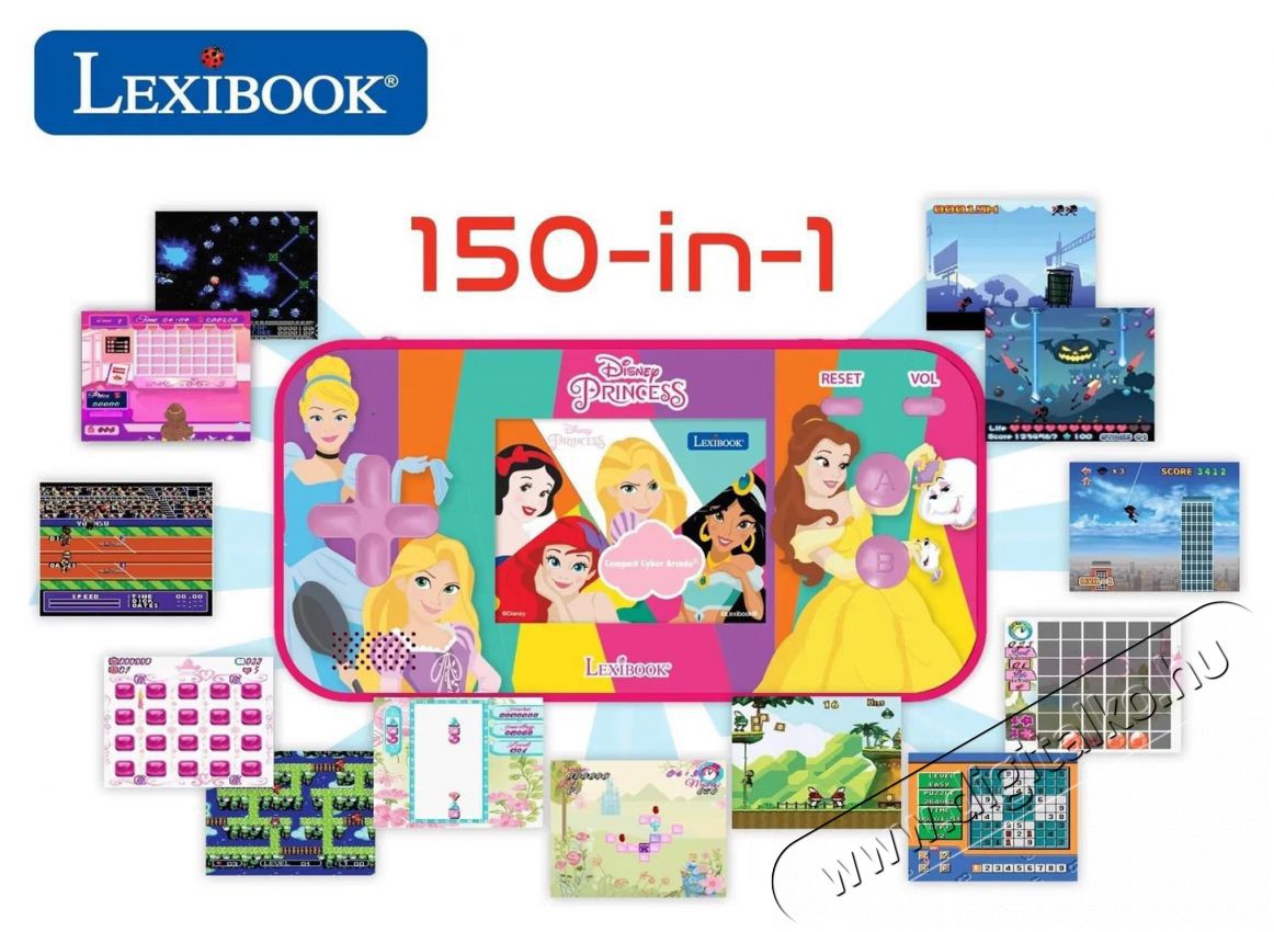 Lexibook hordozhat&oacute; j&aacute;t&eacute;kkonzol - Disney hercegnők Iroda &eacute;s sz&aacute;m&iacute;t&aacute;stechnika - J&aacute;t&eacute;k konzol - Kontroller - 522385