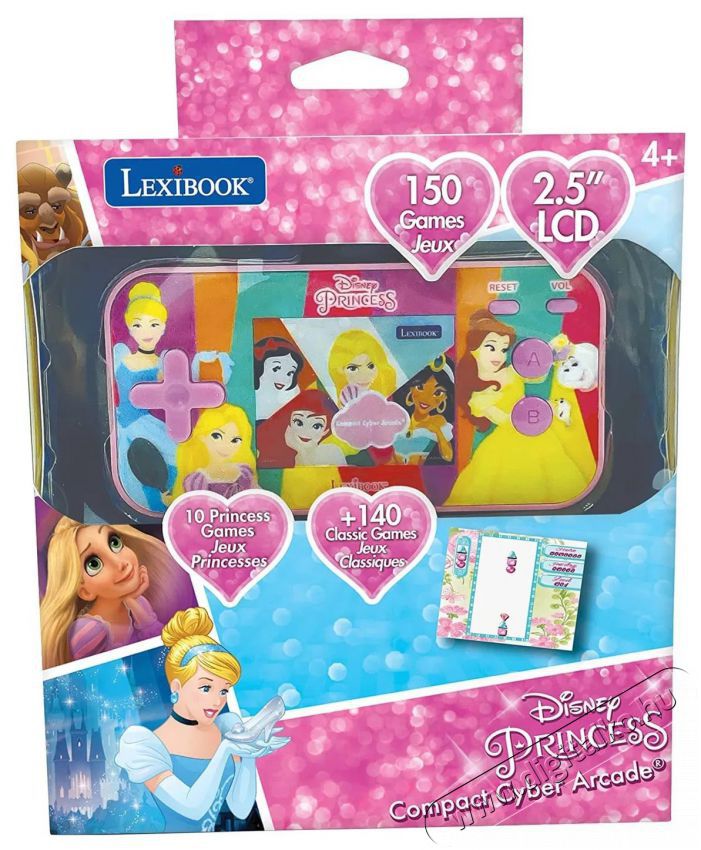 Lexibook hordozhat&oacute; j&aacute;t&eacute;kkonzol - Disney hercegnők Iroda &eacute;s sz&aacute;m&iacute;t&aacute;stechnika - J&aacute;t&eacute;k konzol - Kontroller - 522385