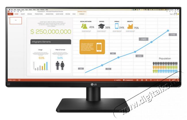 LG 29UB67-B 29" LED IPS 21:9 Ultrawide monitor Iroda és számítástechnika - Monitor - 21:9 Ultrawide monitor - 302392