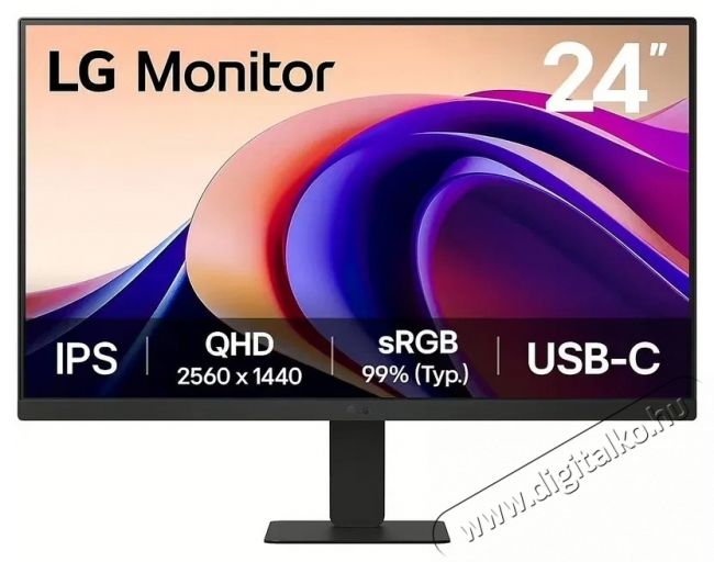 LG 24U631A-B Monitor IPS LED 23.8 , QHD (2560 x 1440), HDMI, 100 Hz, 5 ms, Fekete Iroda &eacute;s sz&aacute;m&iacute;t&aacute;stechnika - Monitor - Monitor - 533570