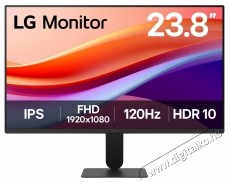 LG 24U41YA-B, 23.8 , Full HD (1920 x 1080), IPS, 120Hz, 5ms, AMD FreeSync&trade;, Olvas&oacute; m&oacute;d, Flicker Safe, Super Resolution+, Dynamic Action Sync, Crosshair, HDMI, DisplayPort, VESA, Fekete Iroda &eacute;s sz&aacute;m&iacute;t&aacute;stechnika - Monitor - Monitor - 533563