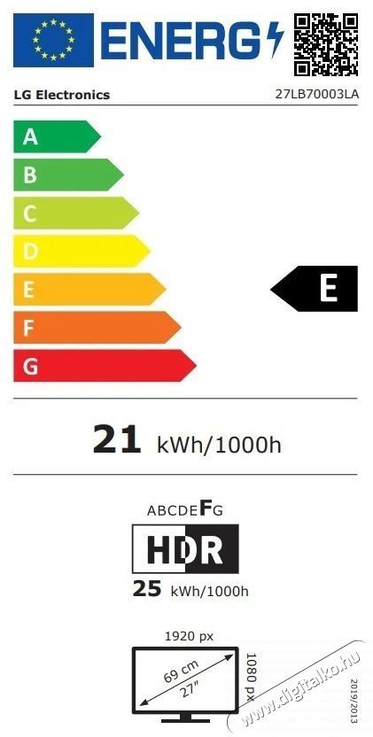 LG 27LB70003LA FULL HD Smart LED telev&iacute;zi&oacute; Telev&iacute;zi&oacute;k - LED telev&iacute;zi&oacute; - 1080p Full HD felbont&aacute;s&uacute; - 540675