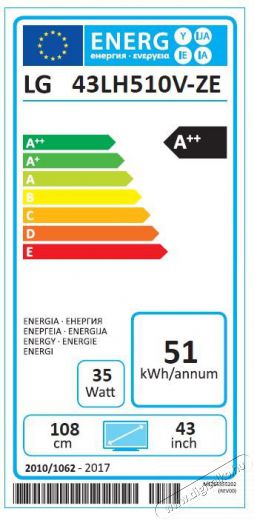 LG 43LH510V LED televízió Televíziók - LED televízió - 1080p Full HD felbontású - 303213