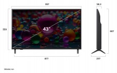 LG 43UA73003LA 43 colos UHD AI UA73 4K Smart TV 2025 Televíziók - LED televízió - UHD 4K felbontású - 506816