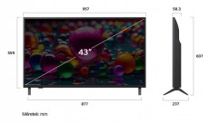 LG 43UA75003LA 43 colos LG UHD AI UA75 4K Smart TV 2025 Televíziók - LED televízió - UHD 4K felbontású - 506815