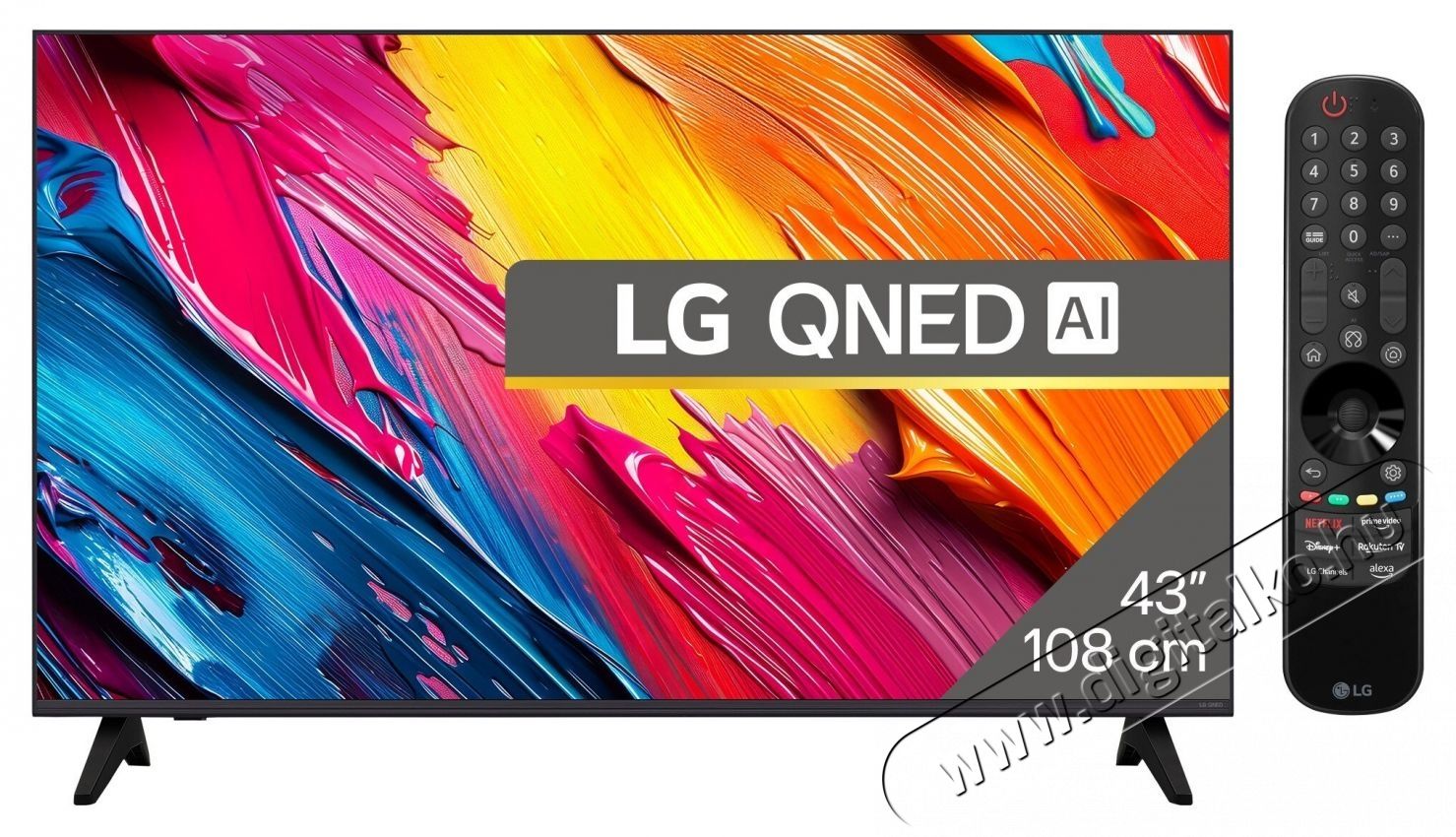 LG 43QNED7EA6B QNED telev&iacute;zi&oacute;, 108 cm, Smart, 4K Ultra HD, G energiaoszt&aacute;ly (2025-&ouml;s modell) Telev&iacute;zi&oacute;k - LED telev&iacute;zi&oacute; - UHD 4K felbont&aacute;s&uacute; - 535415
