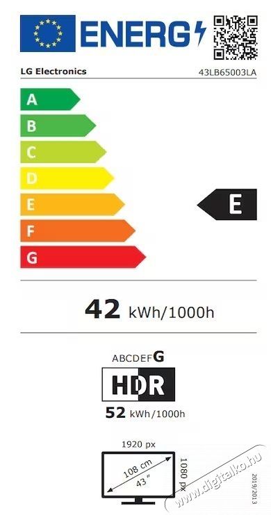 LG 43 Smart 43LB65003LA Full-HD AI okos TV 2026,webOS, streaming,HDR10 PRO Telev&iacute;zi&oacute;k - LED telev&iacute;zi&oacute; - UHD 4K felbont&aacute;s&uacute; - 540622